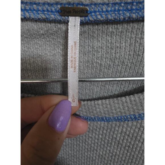 Women's Free People Zip It Cuff Thermal Top Size L - Picture 3 of 5